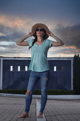 woman with accessories