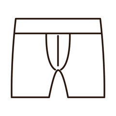 men underwear clothes line icon white background