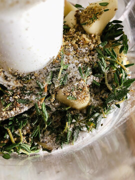 Fresh Ingredients for Marinade in Blender