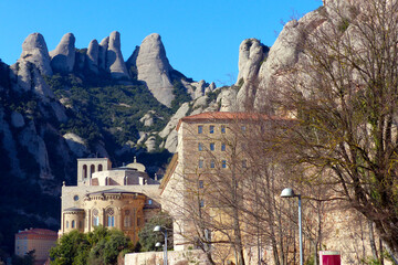 Monastery in the mountain, Montserrat, Spain