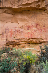 Fremont petroglyphs in Sego Canyon, Thompson Springs,  Grand County, Utah, Usa, America