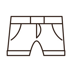 shorts with strap male clothes line icon