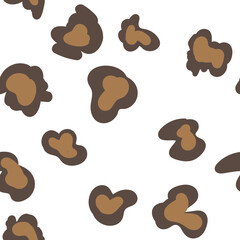 Animal print vector seamless pattern. Hand drawn exotic nature texture background.
