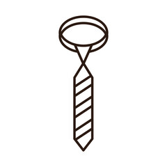 necktie accessory male clothes line icon
