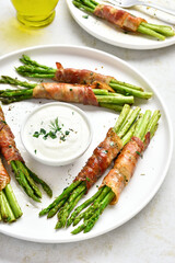 Bacon wrapped asparagus