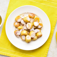 Deep fried sliced bananas