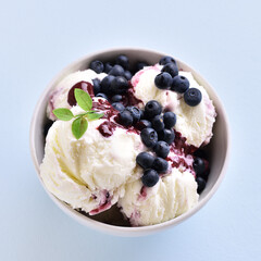 Blueberry ice cream