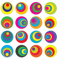 Abstract geometrical background with colorful circles