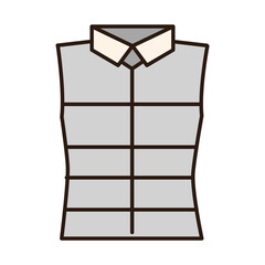 sport vest mens clothing line and fill icon