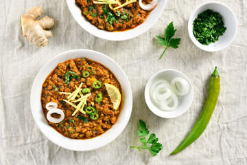 Keema curry in bowl