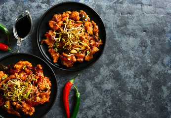 Spicy garlic fried chicken (Kkanpunggi)