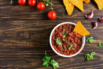 Tomato salsa in bowl