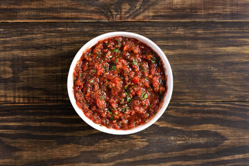 Tomato salsa in bowl