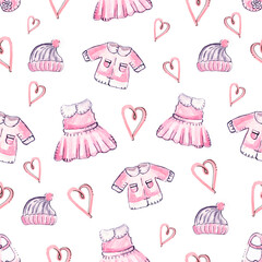 pink baby girl clothes pattern