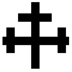 Obraz premium cross crosslet symbol with white background.