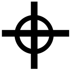  celtic cross symbol with white background. Christian holy and popular cross symbol.