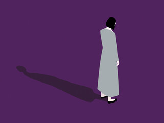 Woman standing alone