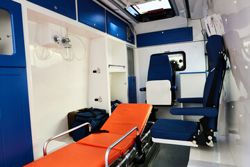 The interior of the ambulance is widespread in Europe