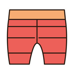 striped short sport male clothes line and fill icon