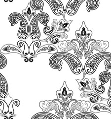 Pattern in oriental style on a white background