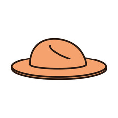male hat accessory fashion line and fill icon