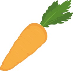 Vector emoticon illustration of a carrot
