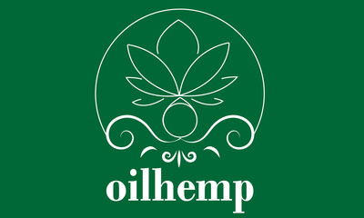 oil hemp logo design/ natural logo design