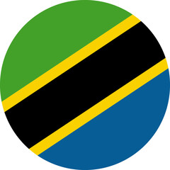 Tanzania country flag icon vector graphics design.