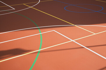 Colored sports court