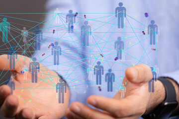 conference team work connection digital concept