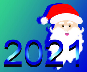Santa with 2021 numbers