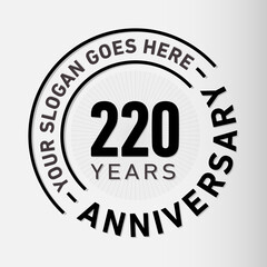 220 years anniversary logo template. Vector and illustration.
