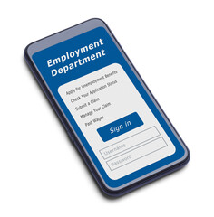 Obraz premium Digital Unemployment Application