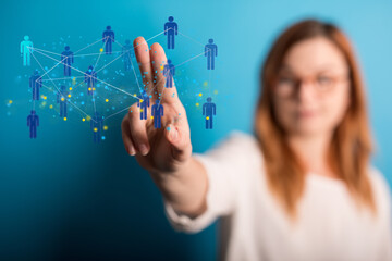 Unity group and teamwork concept digital