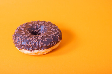 Colorful delicious donuts with sugar glaze on top
