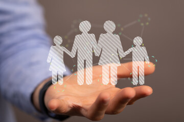 family cutout, family home, adoption foster care
