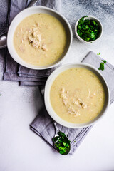 Traditional georgian chicken soup