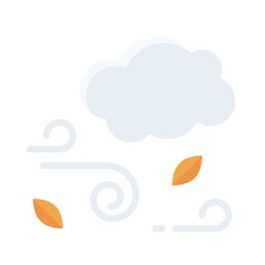 Wind blowing icon, Thanksgiving related vector