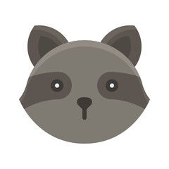 Raccoon head icon, Thanksgiving related vector