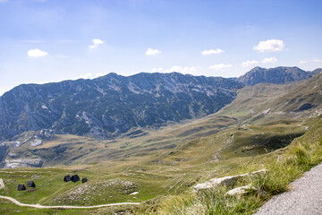 Fototapeta na wymiar Fantastic mountains of Montenegro. Picturesque mountain landscape of Durmitor National Park, Montenegro, Europe, Balkans, Dinaric Alps, UNESCO World Heritage Site