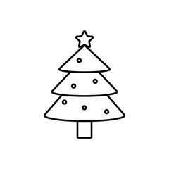 christmas tree icon element of christmas icon for mobile concept and web apps. Thin line christmas tree icon can be used for web and mobile. Premium icon on white background