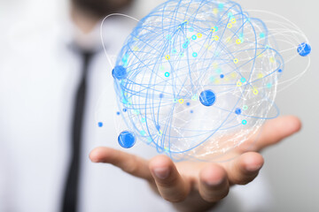  Digital Network and data concept.