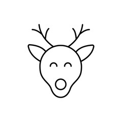 deer icon element of christmas icon for mobile concept and web apps. Thin line deer icon can be used for web and mobile. Premium icon on white background