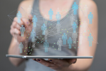 conference team work connection digital concept