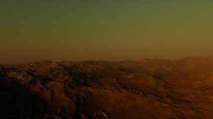 Fototapeta na wymiar detailed planet surface, realistic exoplanet, beautiful alien planet in far space, planet suitable for colonization, planet similar to Earth 3D render