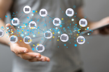 data network 3d digital info