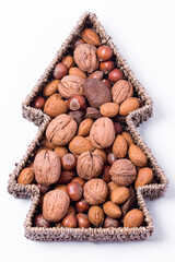 A mixture of different nuts