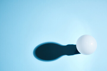geometric ball with shadow, led bulb lamp, orb