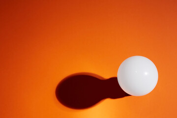 geometric ball with shadow, led bulb lamp, orb