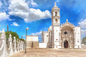 San Nicolas de Bari church colorful painting